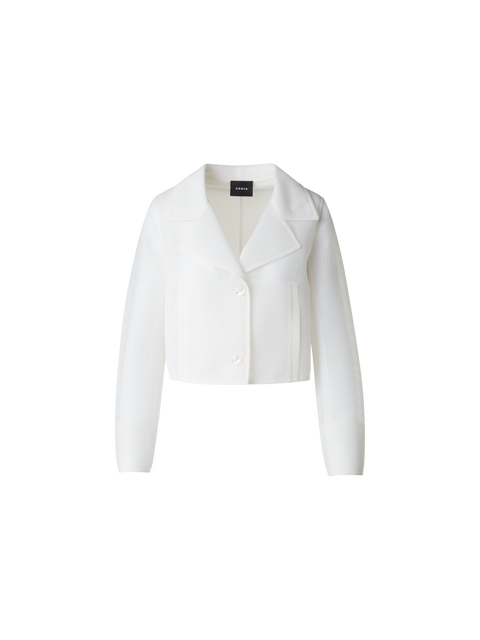 Transparente Cropped-Jacke aus Techno-Grid