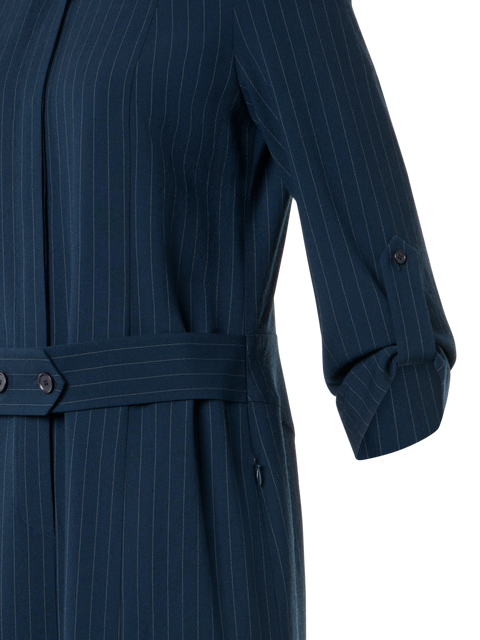 Midi-Hemdkleid aus Leinen-Viskose