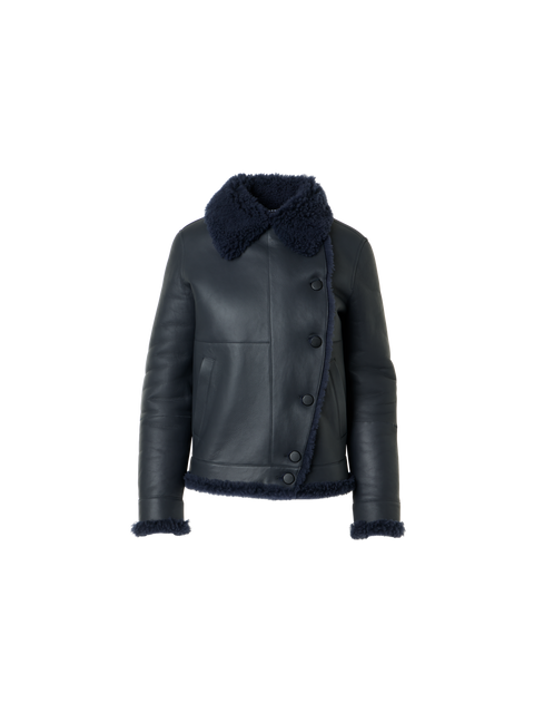 Oversize Lammfell Jacke in Curly Merinillo