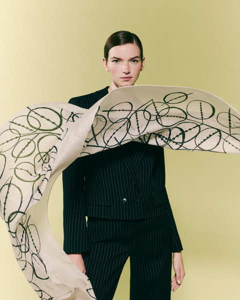 Kaschmirschal mit Polka Dots Druck