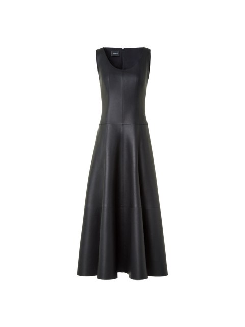 Fit and Flare Lederkleid