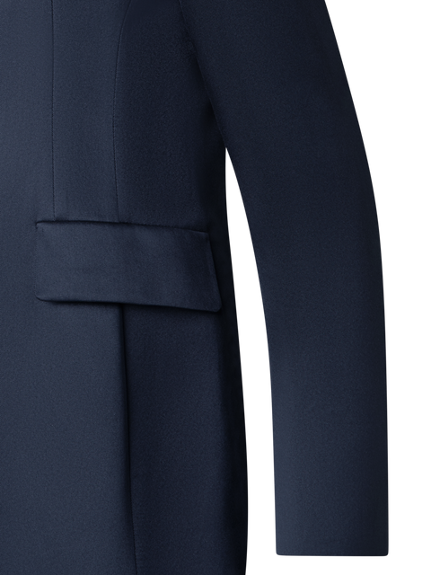 Lange Blazer-Jacke aus Seiden-Gabardine