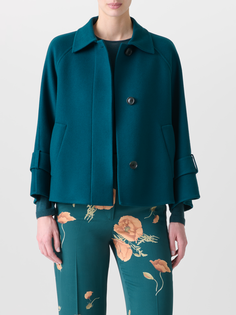 A-Linien-Jacke aus reinem Kaschmir Doubleface