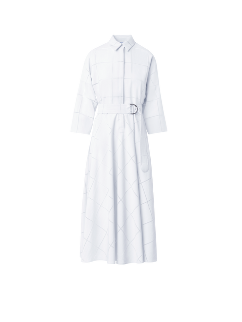 Fit & Flare Midi-Blusenkleid in Window-Karo