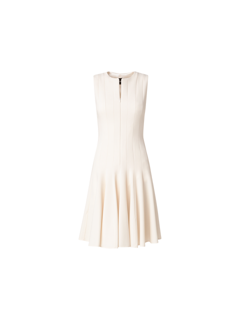 Kleid aus Woll-Doubleface mit Plissee-Details