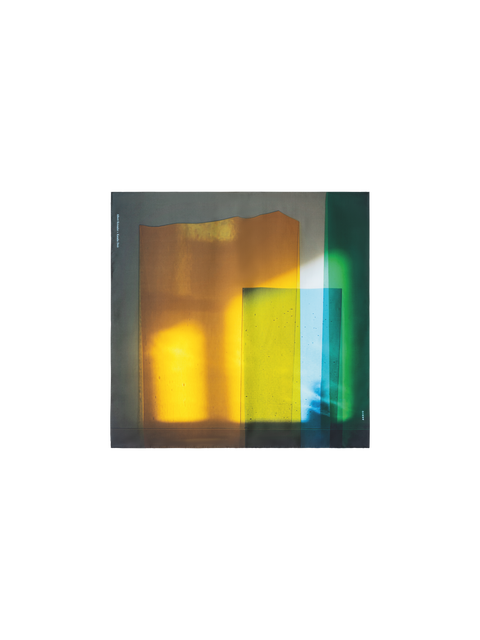 Schal aus Seide mit Mimosa Liquid Light Druck