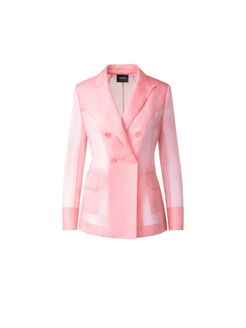 Langer transparenter Seidenblazer