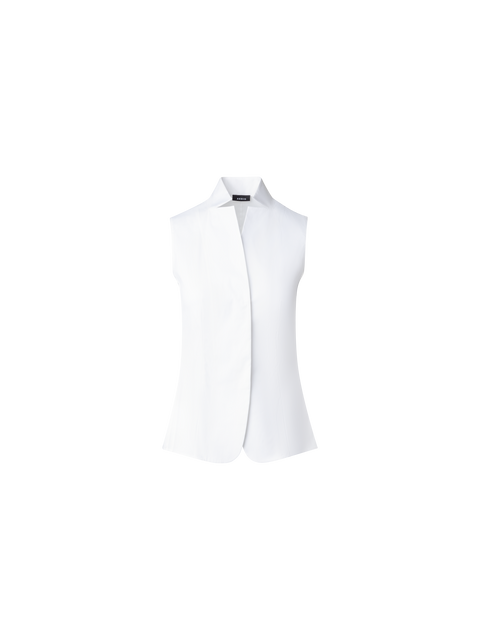 Ärmellose Baumwollstretch-Gilet-Bluse