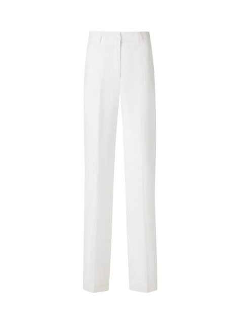 Gerade Seidenhose mit weitem Bein