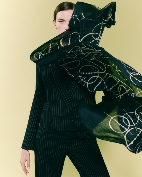 Kaschmirschal mit Polka Dots Druck