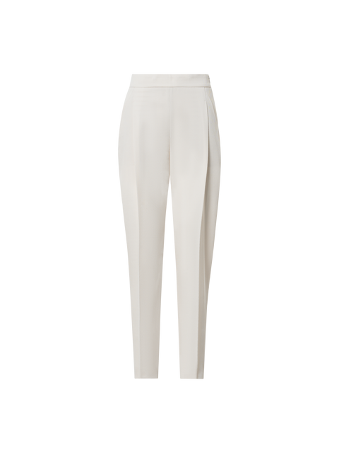 Tapered Baumwoll-Stretch-Hose mit Bügelfalte