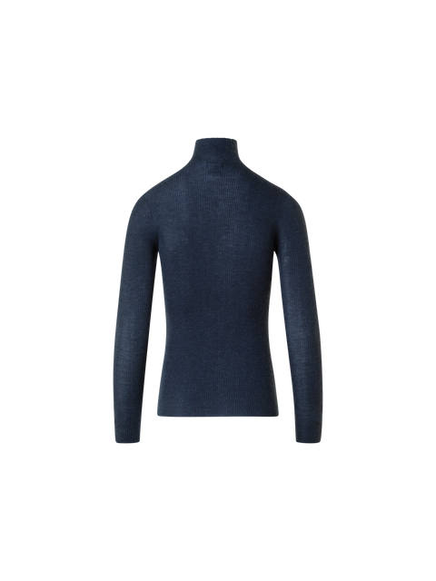 Kaschmir Seide Rippenstrick Stehkragen Pulli