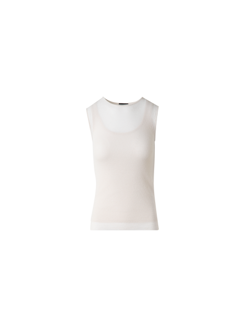 Stricktop aus halbtransparenter Baumwolle