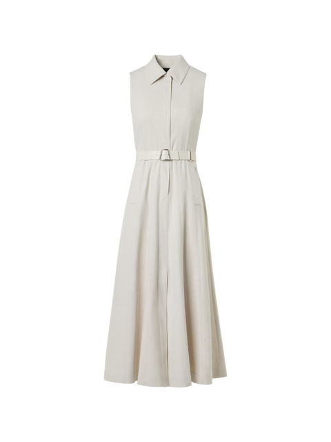 Ärmelloses Midi-Hemdkleid aus Baumwoll-Denim