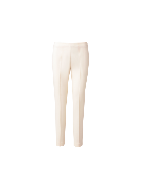 Slim Hose aus Woll-Doubleface