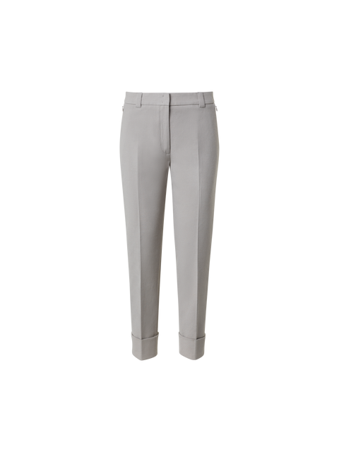Tapered Hose aus Baumwoll-Seiden-Doubleface