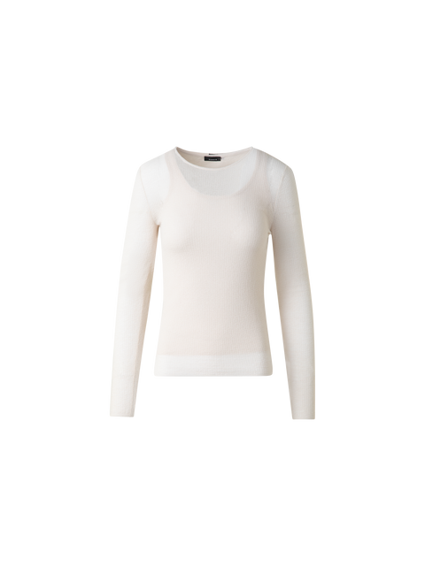 Pullover aus halbtransparenter Baumwolle
