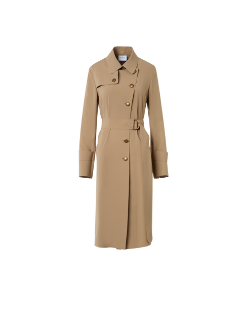 Laser-Cut Trenchcoat aus Crêpe