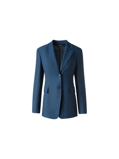 Langer Blazer aus Leinen Doubleface