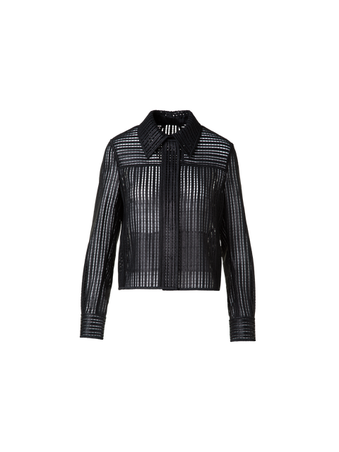 Jacke in Streifen Stickerei