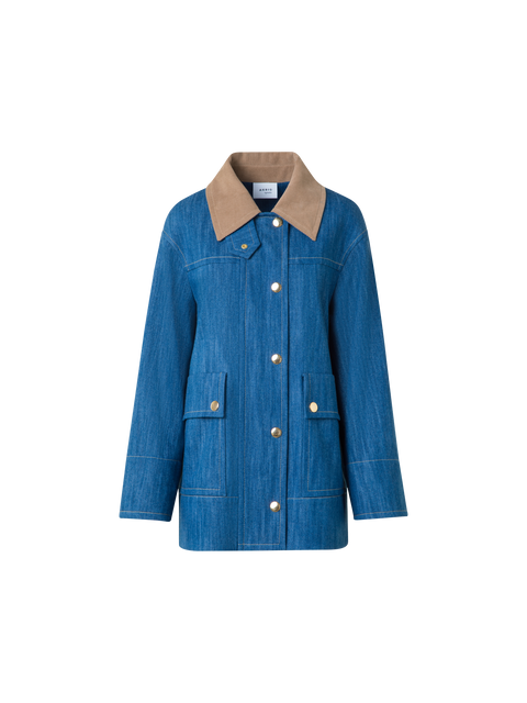Oversize Parka aus Baumwoll-Denim