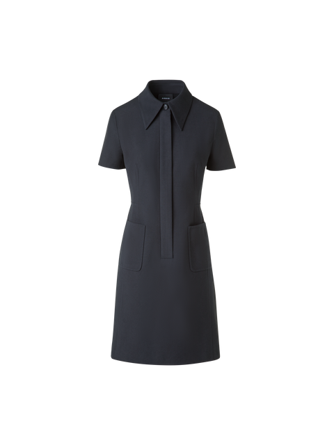 Polokleid aus Baumwoll-Seiden-Doubleface