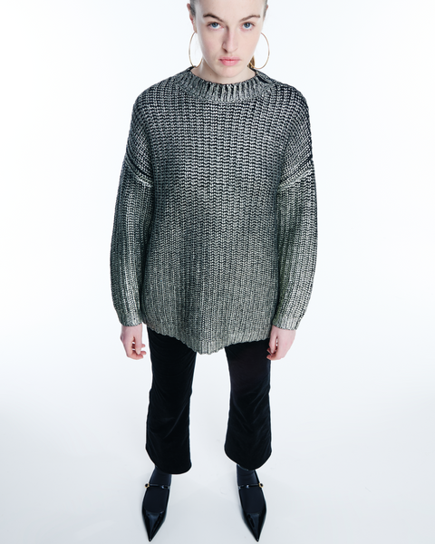 Strickpullover aus goldbeschichtetem Cashwool