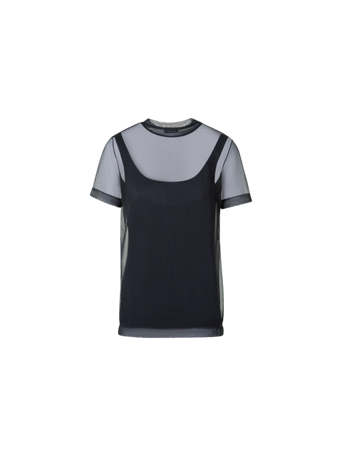Transparentes Tüll-T-Shirt mit Tanktop