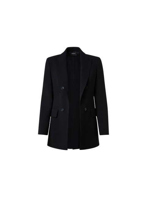 Langer Blazer aus Woll-Doubleface