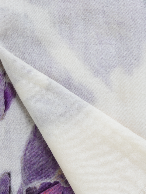 Kaschmirseidenschal mit Scattered Orchid Druck