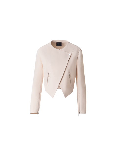 Asymmetrische Jacke aus Woll-Doubleface