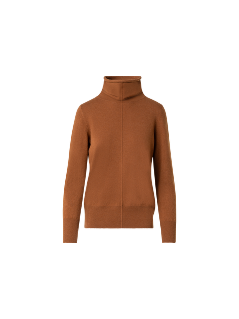 Kaschmir-Rollkragenpullover mit weitem Kragen