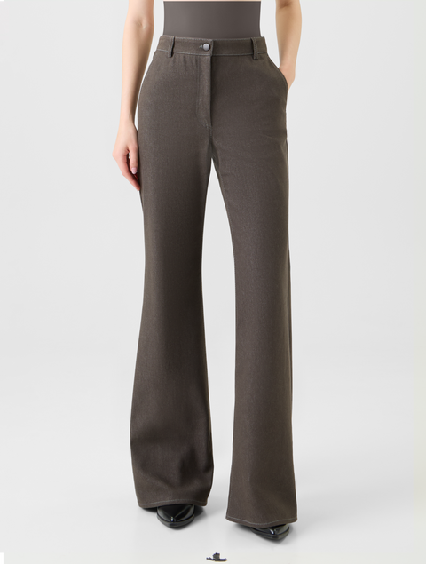 Stretch Baumwoll Denim Schlaghose