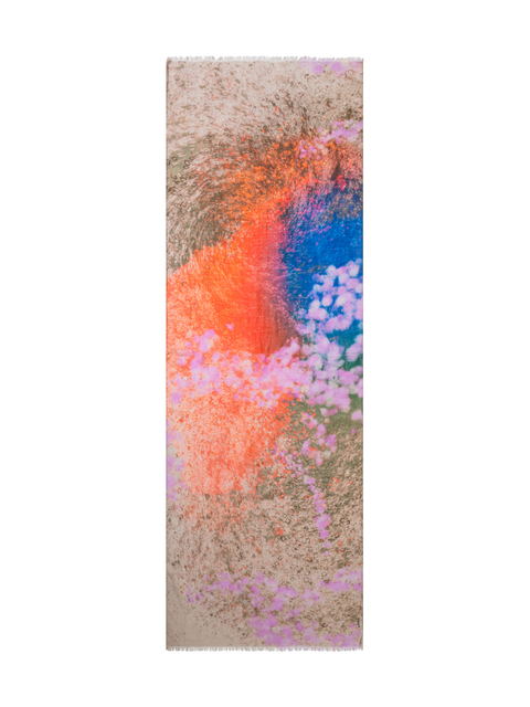 Kaschmirseidenschal mit Waterlilly-Druck