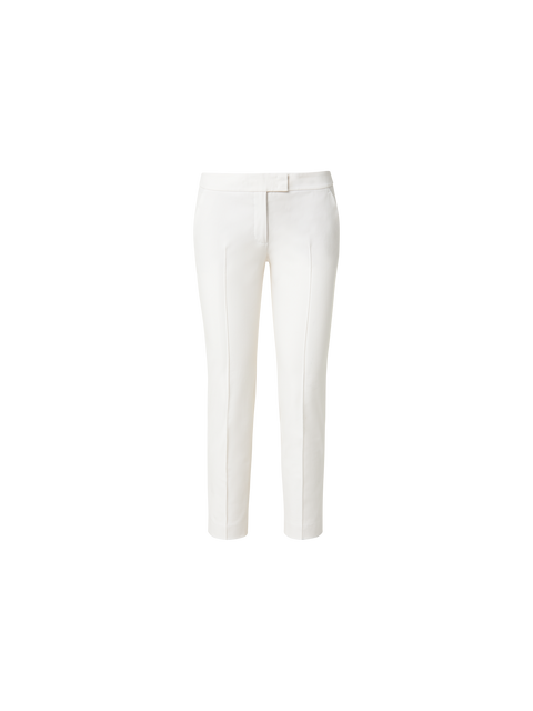 Cropped Slim Hose aus Baumwoll-Stretch