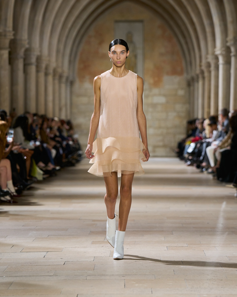 Allover Stickerei-Cocktailkleid mit Wellen