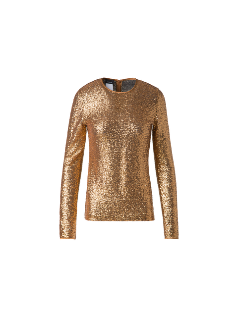Pailletten-Jersey-Top