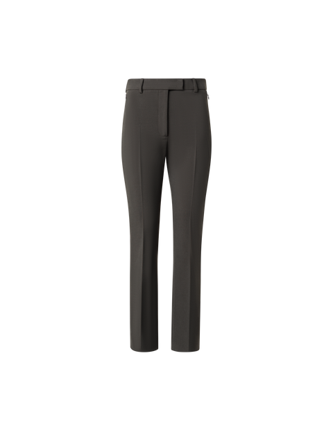 Cropped Gerade Hose aus Lyocell-Woll-Stretch