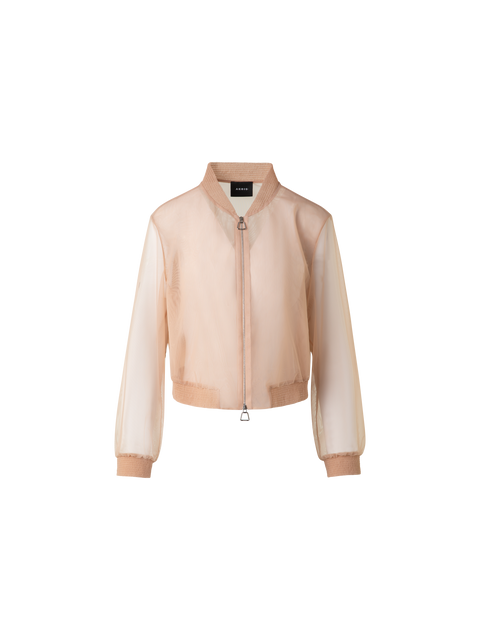 Transparente Tüll-Bomberjacke