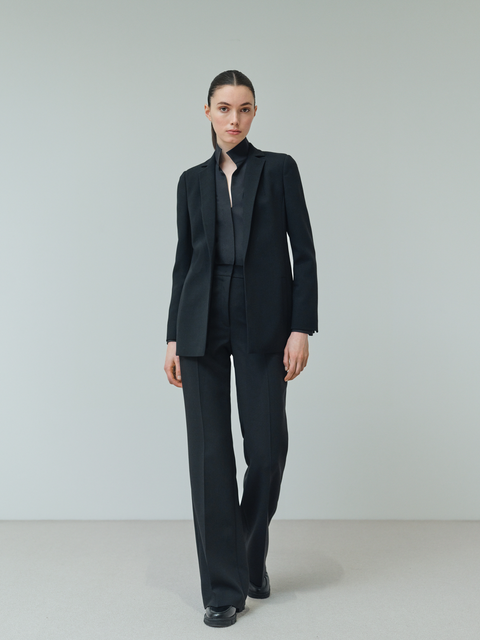 Blazer aus Woll-Doubleface mit langem Revers