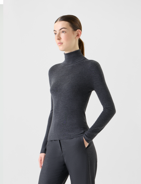 Merino Wolle Turtle Neck Pullover