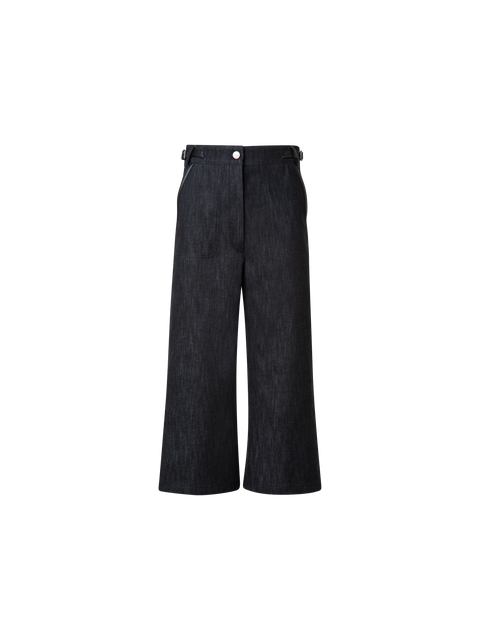 Lange Bermuda-Hose aus Baumwoll-Denim-Stretch