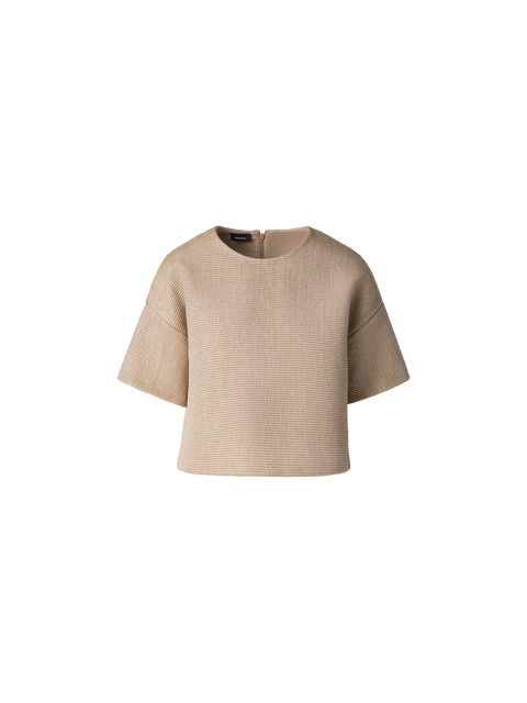 Boxy-Bluse aus weichem Baumwoll-Raffia