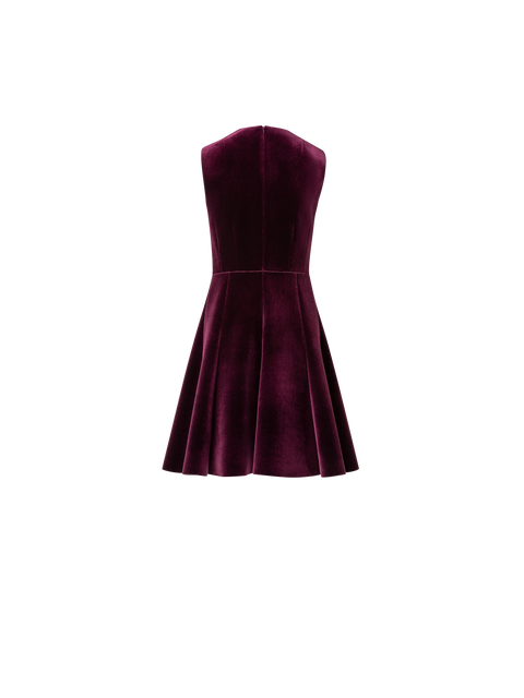 Cocktail-Kleid aus Neopren-Samt in A-Linie