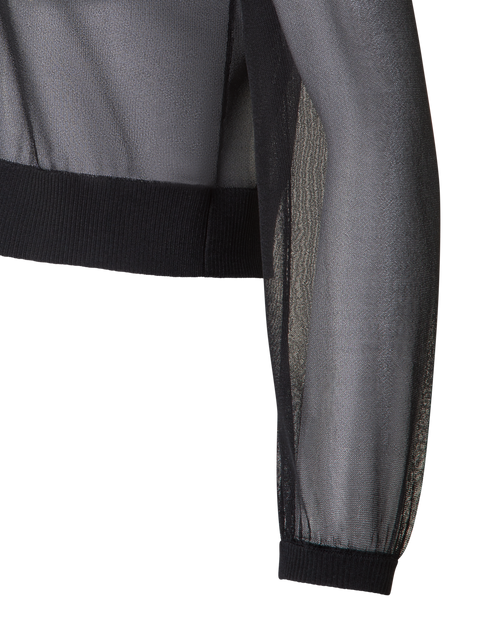 Transparenter Cardigan mit Volumenärmeln