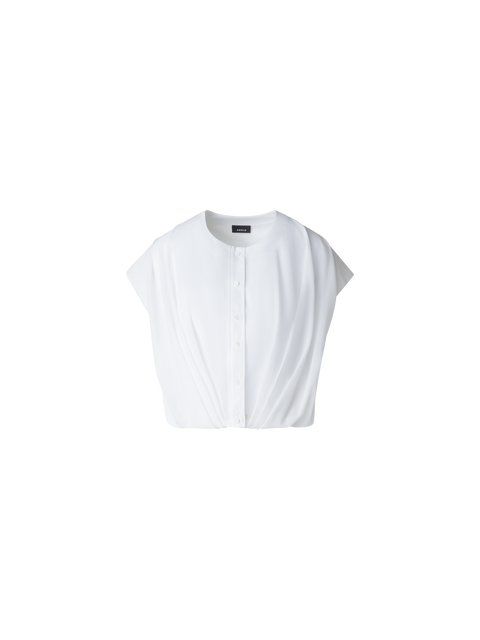Ärmellose Bluse aus Baumwoll-Voile