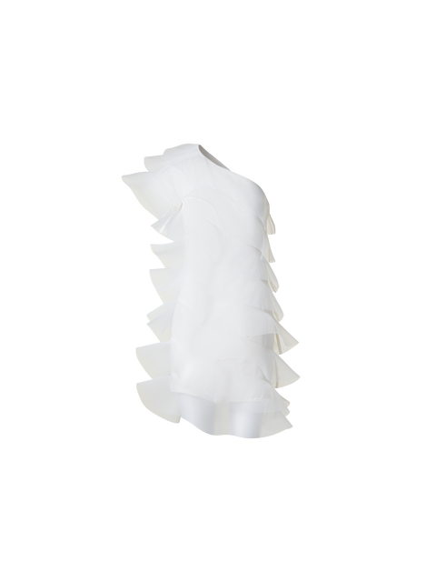 Baumwoll-Seiden-Cocktailkleid mit Wellen