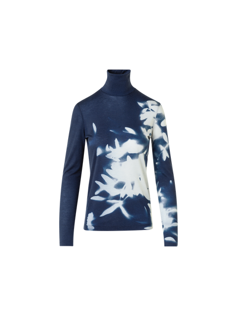 Kaschmir-Seiden-Top mit Wildflower Print