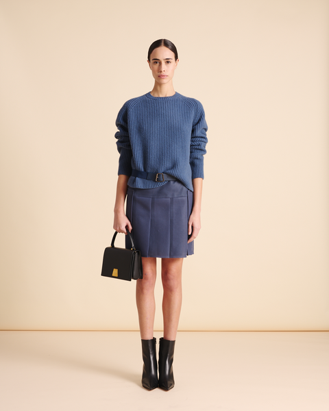 Gerippter Boxy-Kaschmirpullover