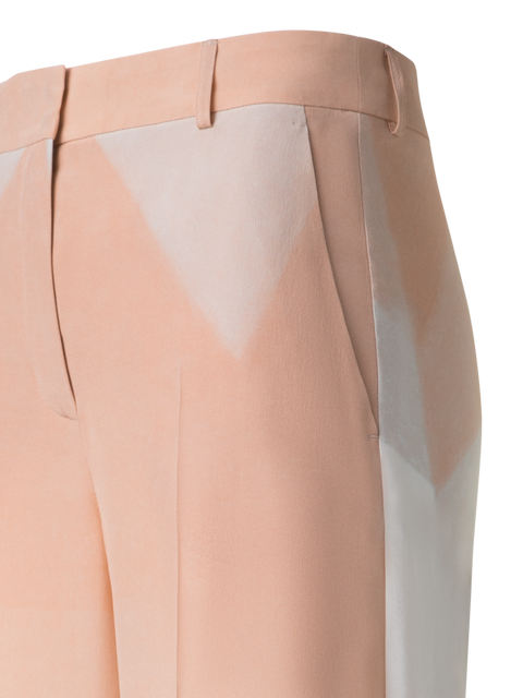 Weite Seidenhose mit Chiaroscuro Druck